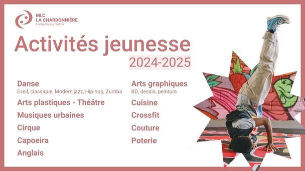 Planning 2024/2025 des activités jeunesses à la MLC La Chardonniere à Fontaines sur Saône
